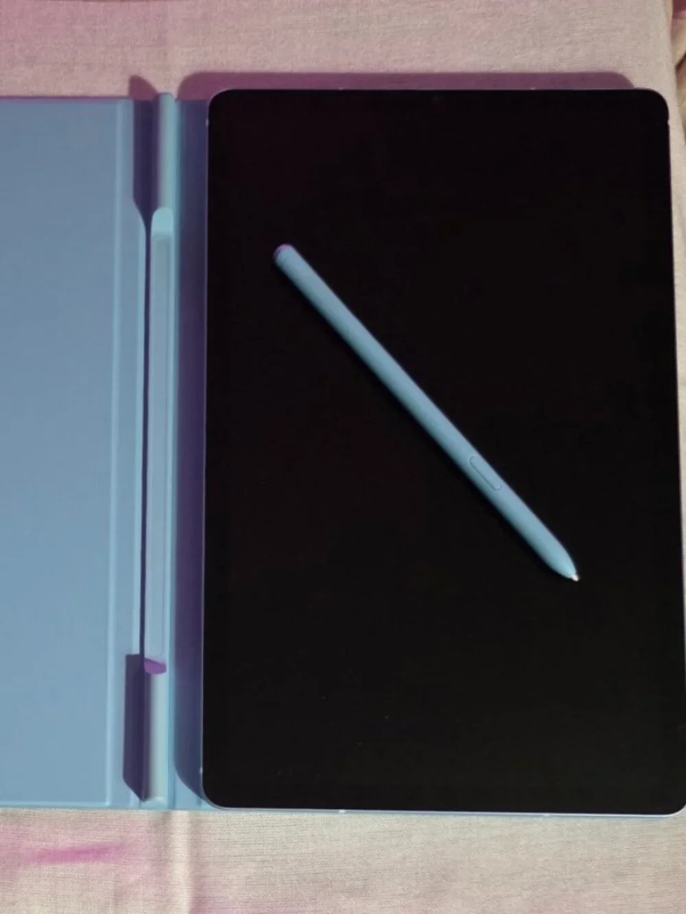 Samsung Galaxy Tab S6 Lite, 128GB, Angora Blue with S Pen and Case - Bundle